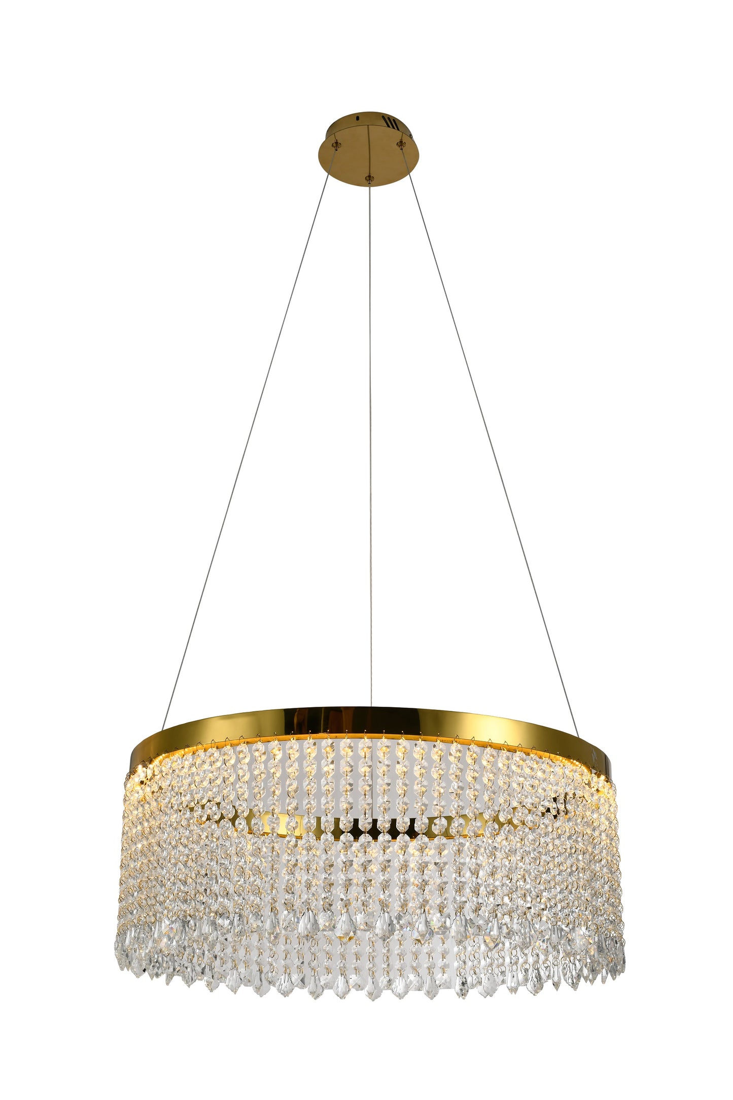 Elle Crystal Waterfall Gold Pendant