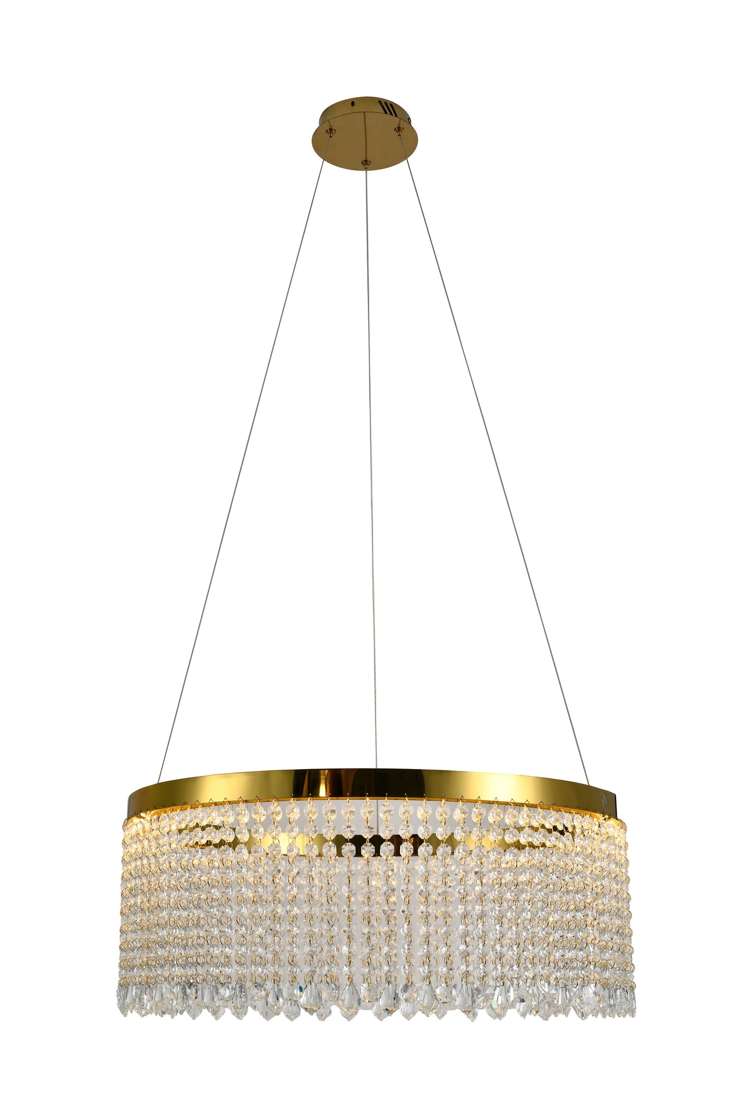 Elle Crystal Waterfall Gold Pendant