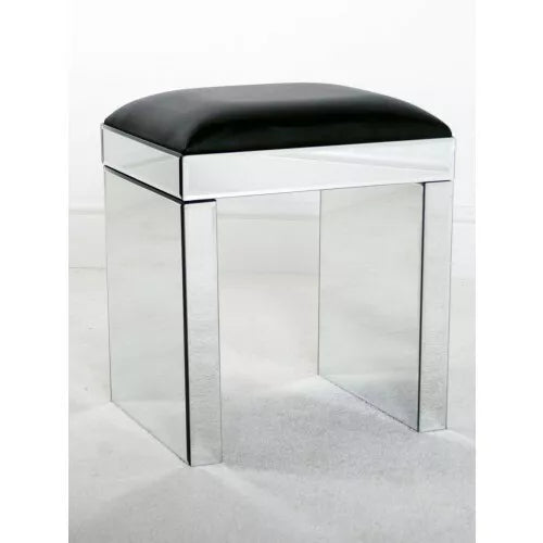 Venetian Mirrored Glass Dressing Table Stool
