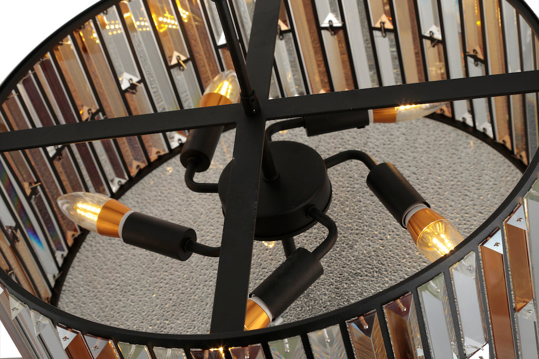 Amber Diamond Crystal Pendant Lamp