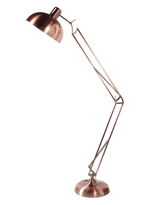 Angled Floor Lamp Copper