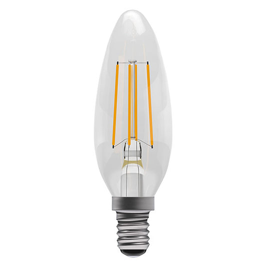 E14 Candle LED Filament Bulb 4W Clear