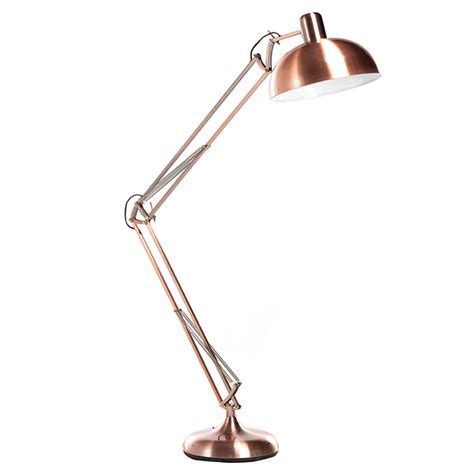 Angled Floor Lamp Copper