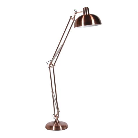 Angled Floor Lamp Copper