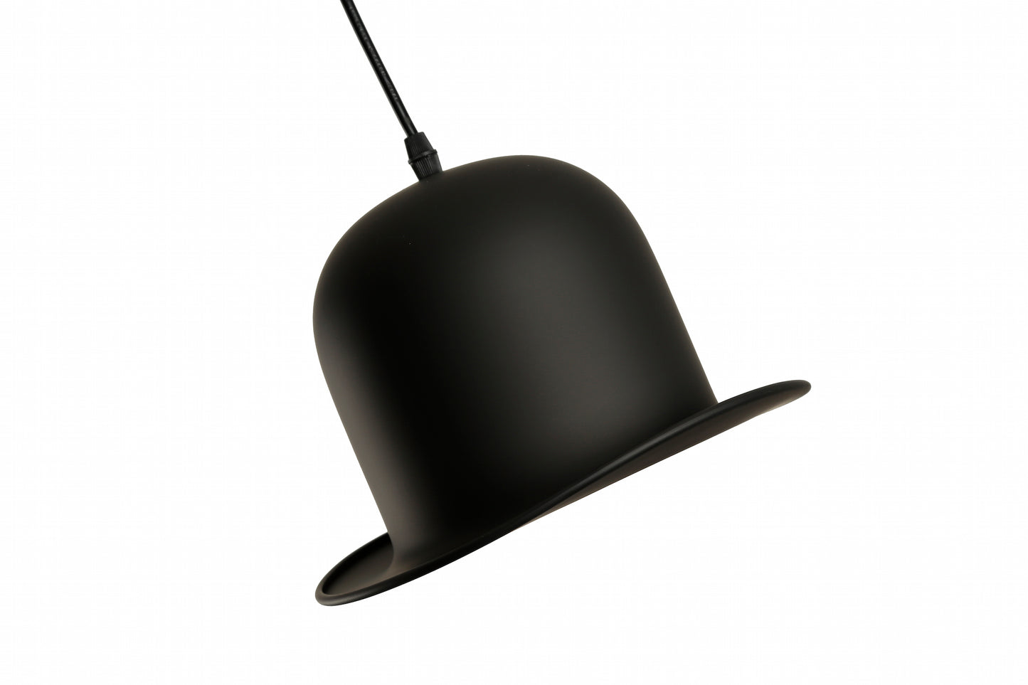 Bowler Hat Black Gold Pendant