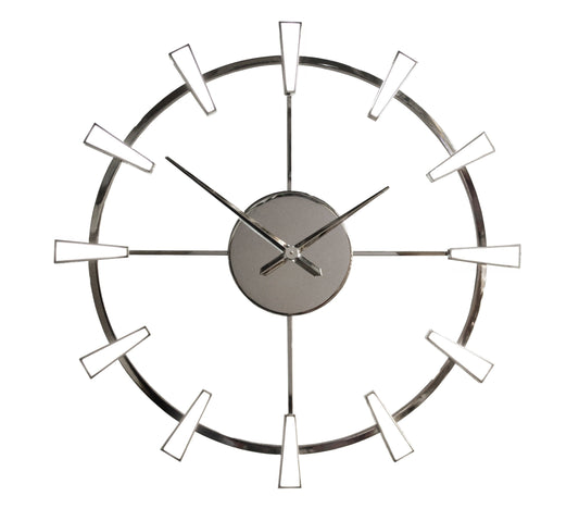 Chrome Skeleton Led Clock - 90cm
