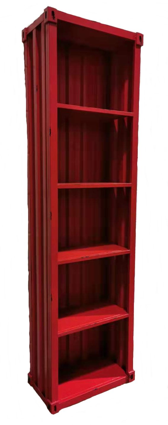 Industrial Container Bookcase Red