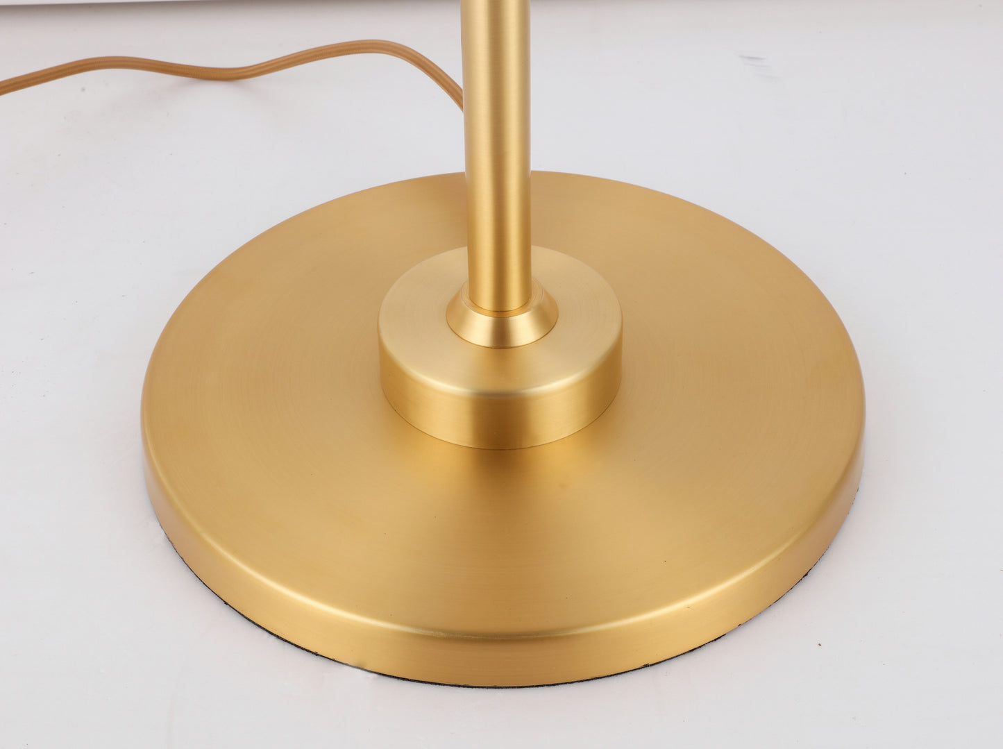 Jade Neck Gold Floor Lamp White Shade
