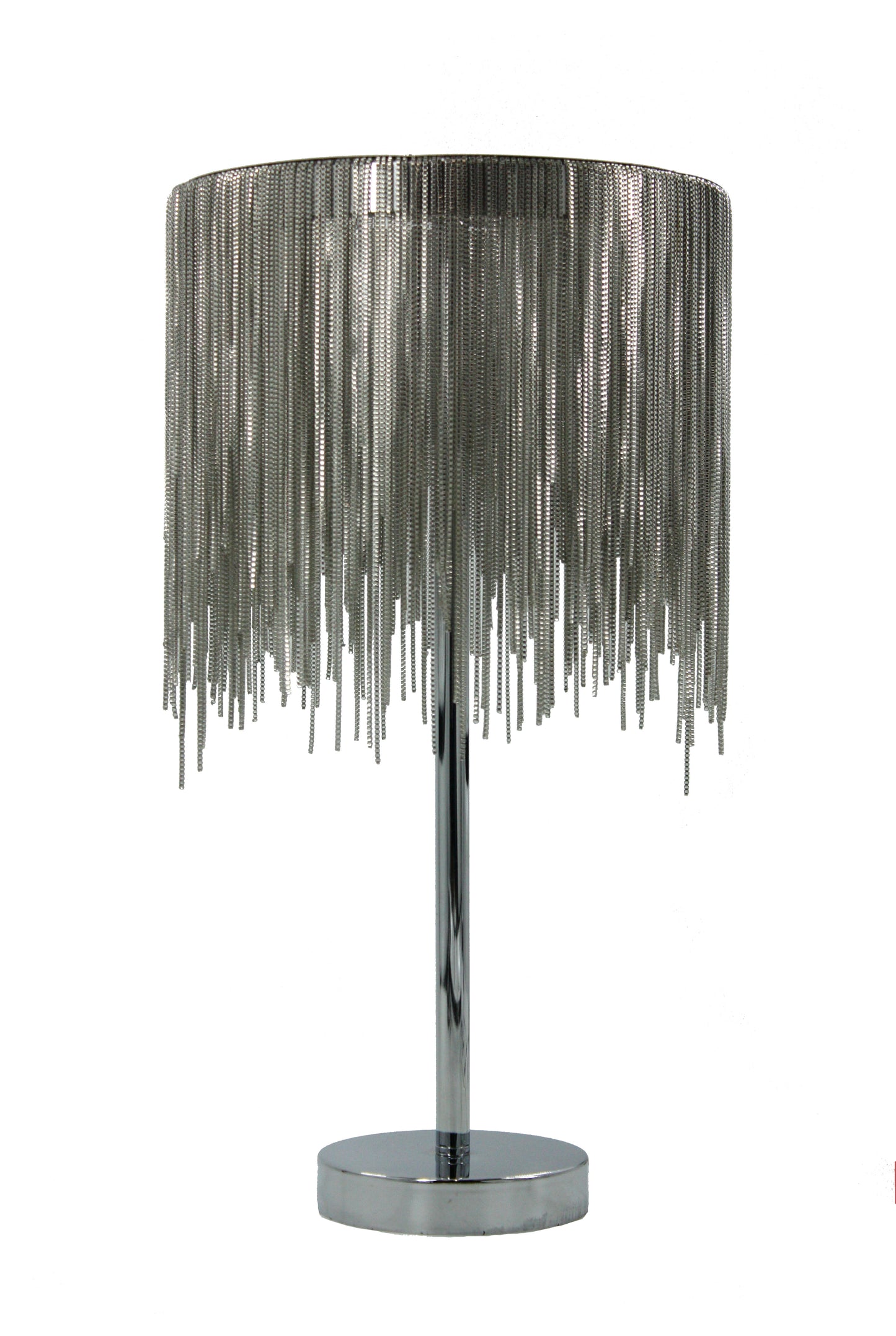 Silver Waterfall Chain Table Lamp